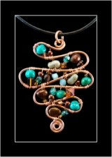 Embelished Copper Pendant