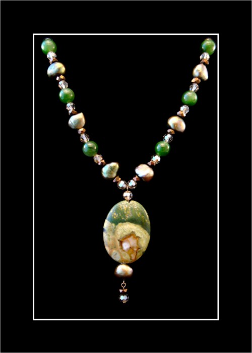 Rhyolite & Jade Necklace